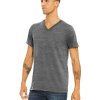Bella + Canvas Unisex Textured Jersey V-Neck T-Shirt