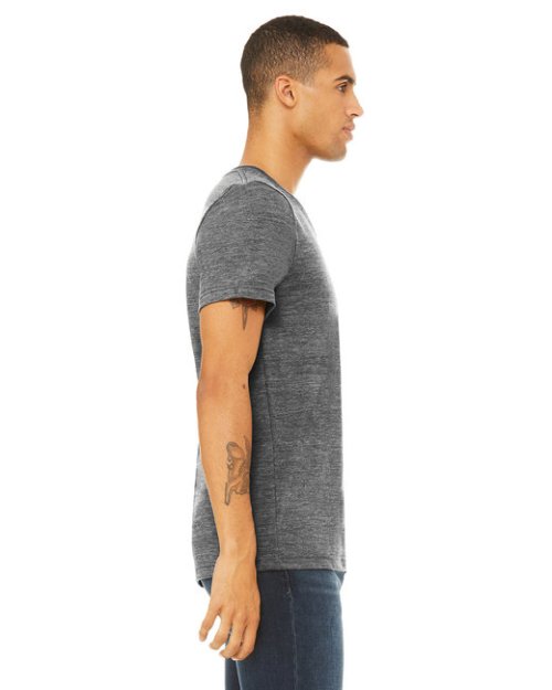 Bella + Canvas Unisex Textured Jersey V-Neck T-Shirt