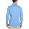 UltraClub Men's Cool & Dry Heathered Performance Quarter-Zip