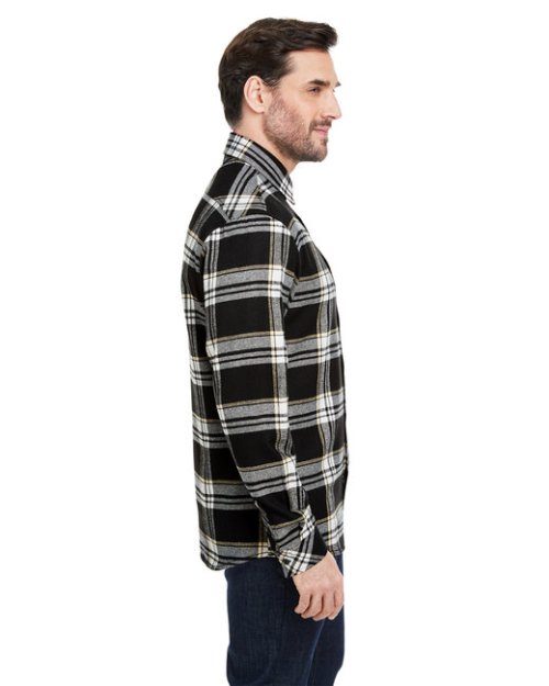 Burnside Woven Plaid Flannel With Biased Pocket