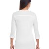 Devon & Jones Ladies' Perfect Fit™ Y-Placket Convertible Sleeve Knit Top