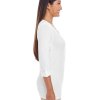Devon & Jones Ladies' Perfect Fit™ Y-Placket Convertible Sleeve Knit Top