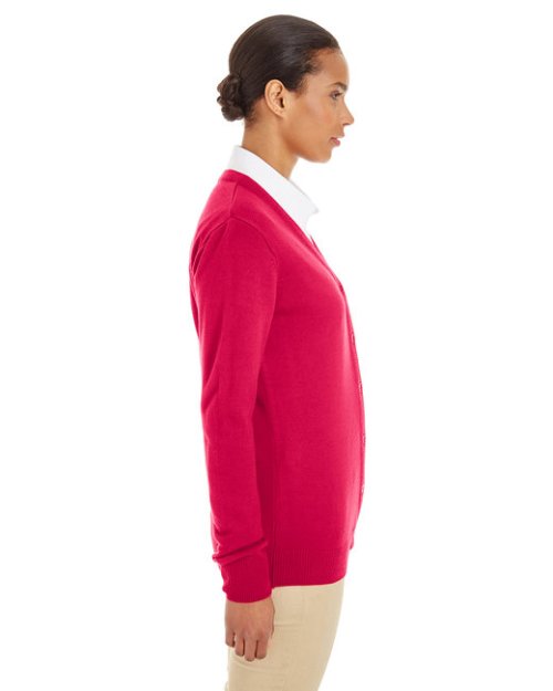 Harriton Ladies' Pilbloc™ V-Neck Button Cardigan Sweater